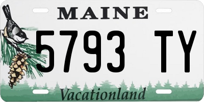 ME license plate 5793TY