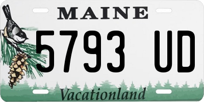 ME license plate 5793UD