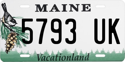 ME license plate 5793UK