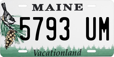 ME license plate 5793UM