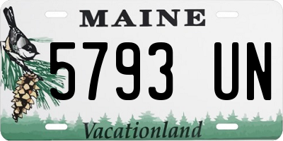 ME license plate 5793UN