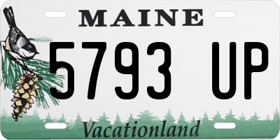 ME license plate 5793UP