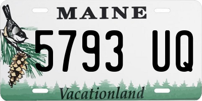 ME license plate 5793UQ