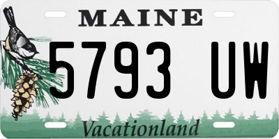 ME license plate 5793UW