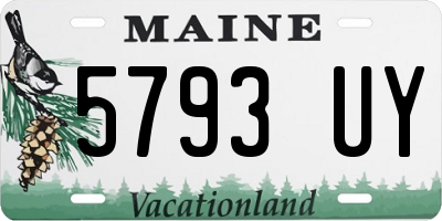 ME license plate 5793UY