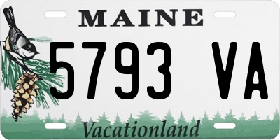 ME license plate 5793VA