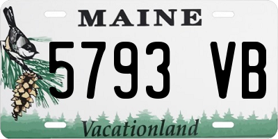 ME license plate 5793VB