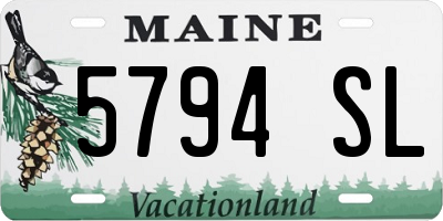 ME license plate 5794SL