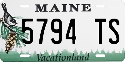 ME license plate 5794TS