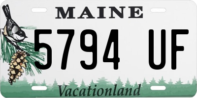 ME license plate 5794UF