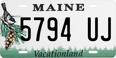 ME license plate 5794UJ