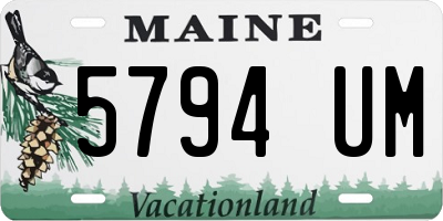 ME license plate 5794UM