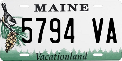 ME license plate 5794VA
