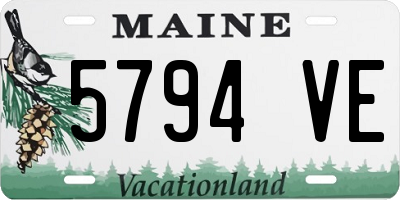 ME license plate 5794VE