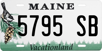 ME license plate 5795SB