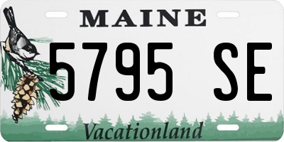 ME license plate 5795SE