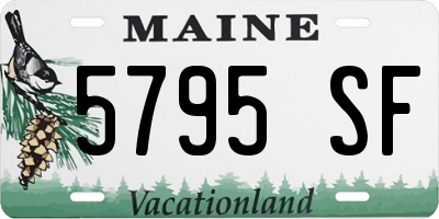 ME license plate 5795SF