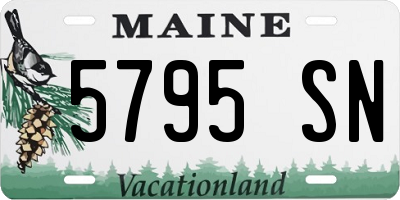 ME license plate 5795SN