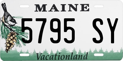 ME license plate 5795SY