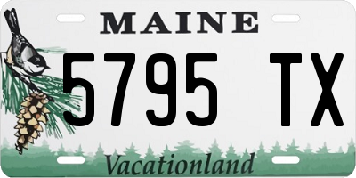 ME license plate 5795TX