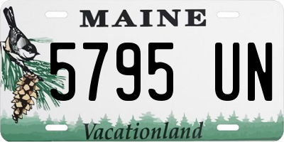 ME license plate 5795UN