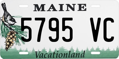 ME license plate 5795VC