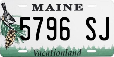 ME license plate 5796SJ