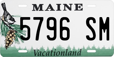 ME license plate 5796SM