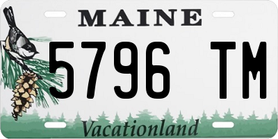 ME license plate 5796TM