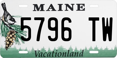 ME license plate 5796TW
