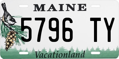 ME license plate 5796TY