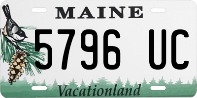 ME license plate 5796UC