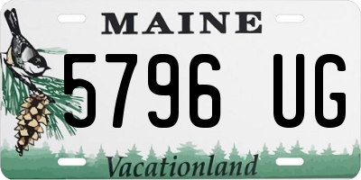ME license plate 5796UG