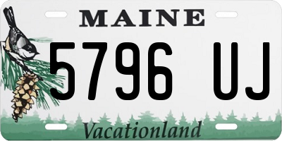 ME license plate 5796UJ