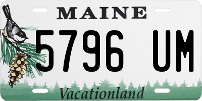 ME license plate 5796UM