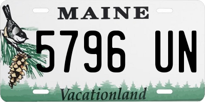 ME license plate 5796UN