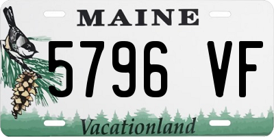 ME license plate 5796VF