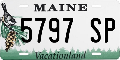 ME license plate 5797SP