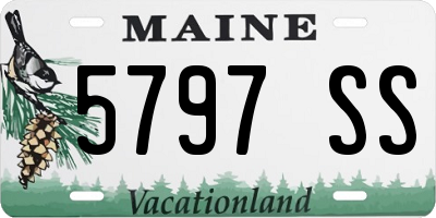 ME license plate 5797SS