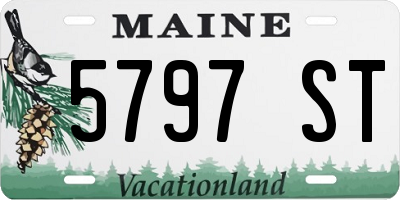 ME license plate 5797ST