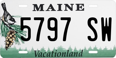 ME license plate 5797SW
