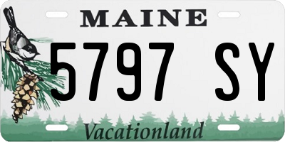 ME license plate 5797SY