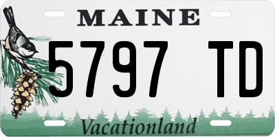 ME license plate 5797TD