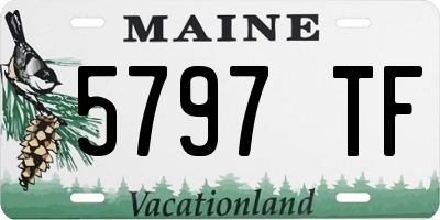 ME license plate 5797TF