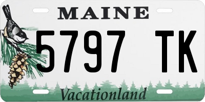 ME license plate 5797TK