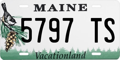 ME license plate 5797TS