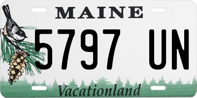 ME license plate 5797UN