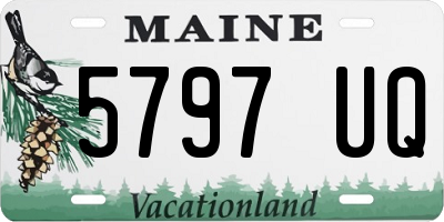 ME license plate 5797UQ