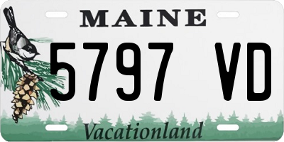 ME license plate 5797VD