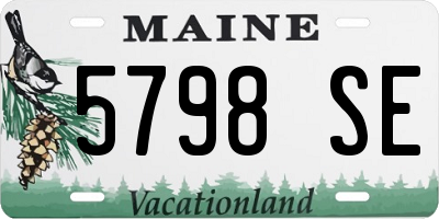 ME license plate 5798SE